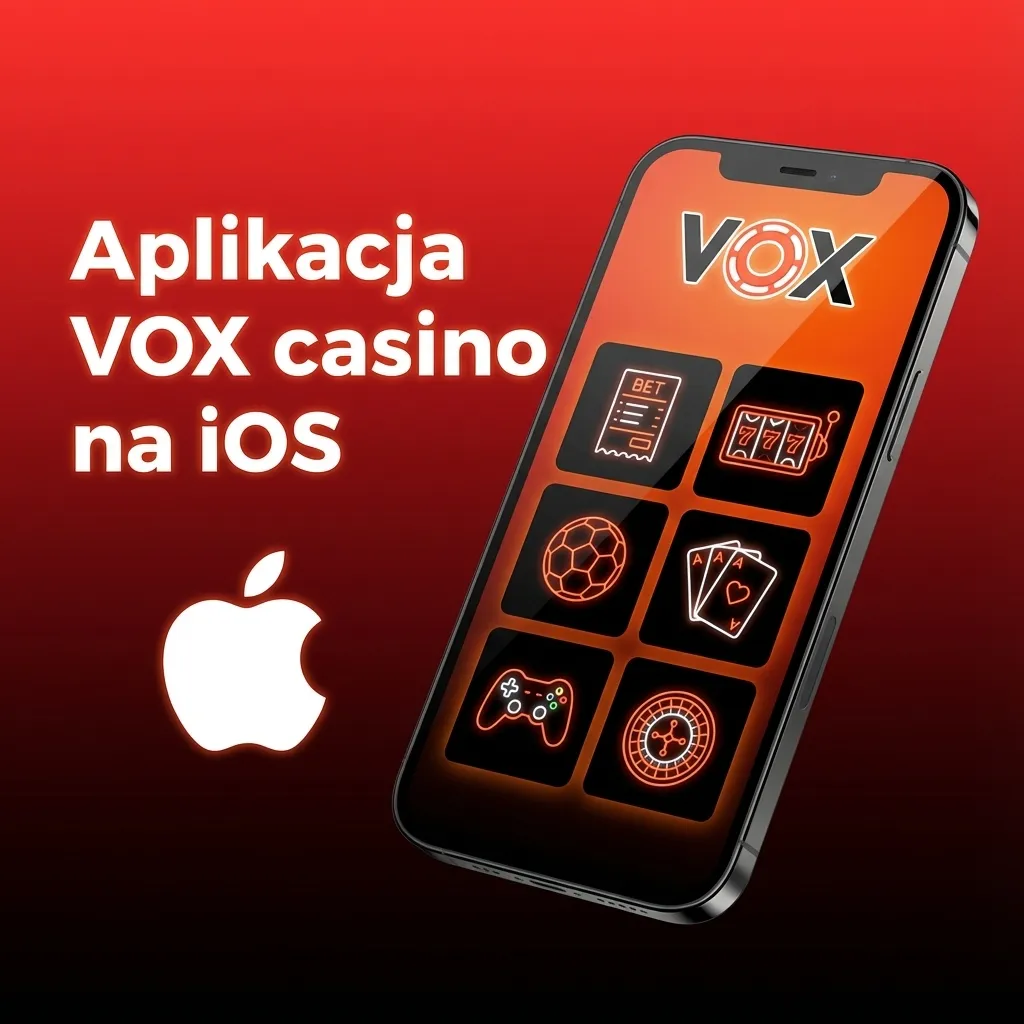 VOX casino app interface on iPhone showing gaming features and iOS compatibility requirements