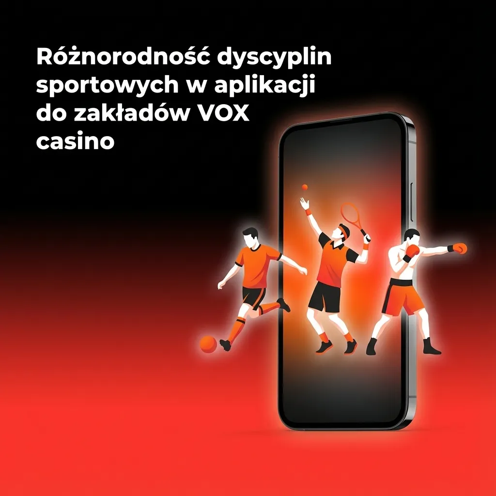 VOX casino app displaying various sports betting options including football, basketball, tennis, and e-sports